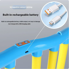 Kids sensory toy in blue with USB charging cable — develops hand-eye coordination for ages 3-14