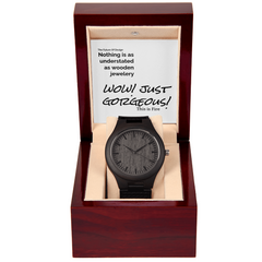 Sandalwood Watch for Men – Luxury Wooden Watch with Leather Strap