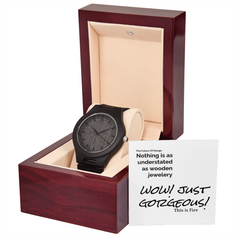 Sandalwood Watch for Men – Luxury Wooden Watch with Leather Strap