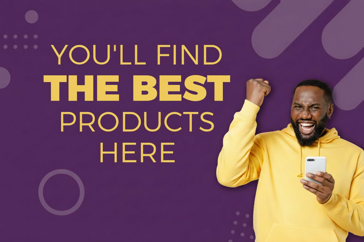 Best Products Banner - All Gold Text